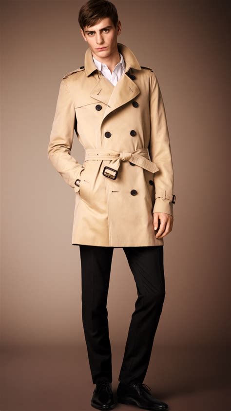 burberry trench coat outlet mens|Burberry kensington trench coat men's.